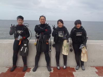 沖縄ダイビング☆3/14　サンゴ体験ダイビング　しおん、ゆうき