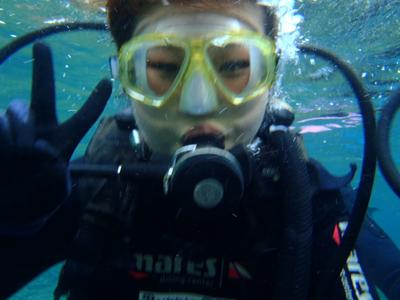沖縄ダイビング☆3/14  青の洞窟体験ダイビング13時  えりな、りょうけん