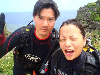 沖縄ダイビング☆4/27　青の洞窟体験ダイビング１０時～　えりな・とも
