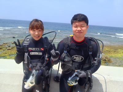 沖縄ダイビング☆5/1 10時半～　サンゴ体験ダイビング　ゆうき・しおん
