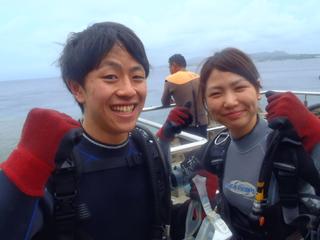 沖縄ダイビング☆6/29　青の洞窟体験ダイビング　１０時半　りょうけん・えりな