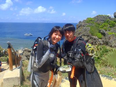 沖縄ダイビング☆7/29　青の洞窟体験ダイビング　りょうけん