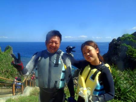 沖縄ダイビング☆９/２３　青の洞窟体験ダイビング　１０時　えりな