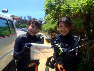 沖縄ダイビング☆5/28　青の洞窟体験ダイビング　10：30　えりな